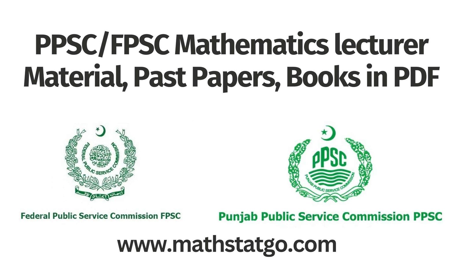 PPSC Mathematics lecturer past papers, books in PDF 2024